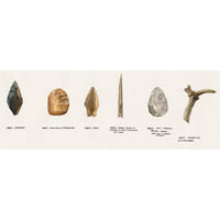 European early man artefacts  (c) John Sibbick