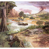 Cretaceous landscape (c) John Sibbick