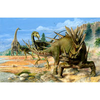 African dinosaurs (Tendaguru quarries) (c) John Sibbick
