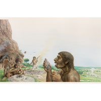 Neanderthal group at Gibraltar caves (c) John Sibbick